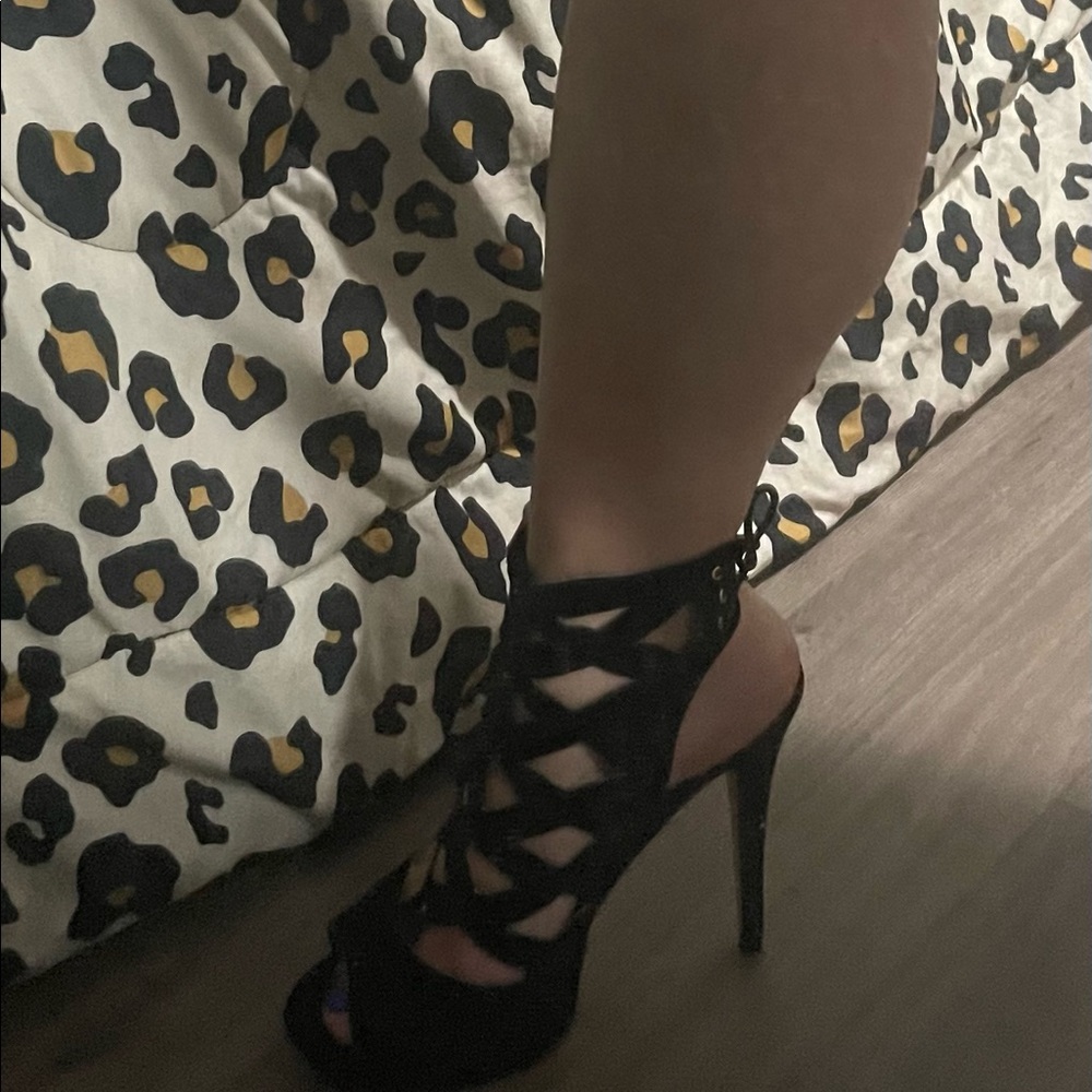 Black Diamond Cutout Heels